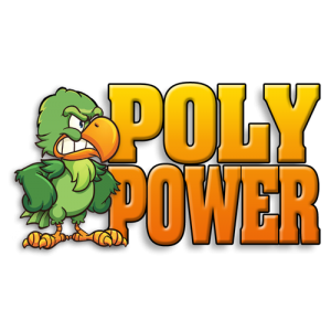 Poly Power 6" x 3" Stickers